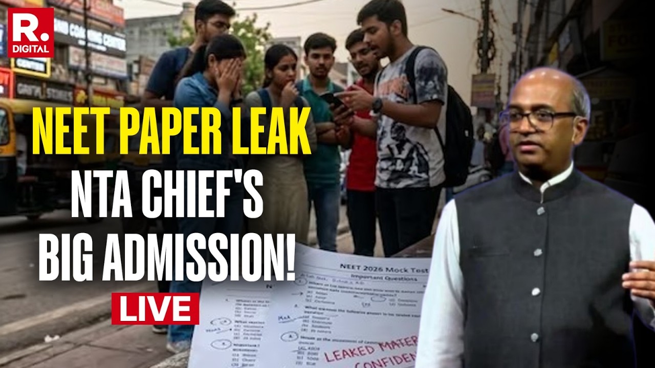 NEET PAPER LEAK: NTA Chief&rsquo;s Big Admission On &lsquo;Guess Paper&rsquo; Leak & Re‑Exam | LIVE