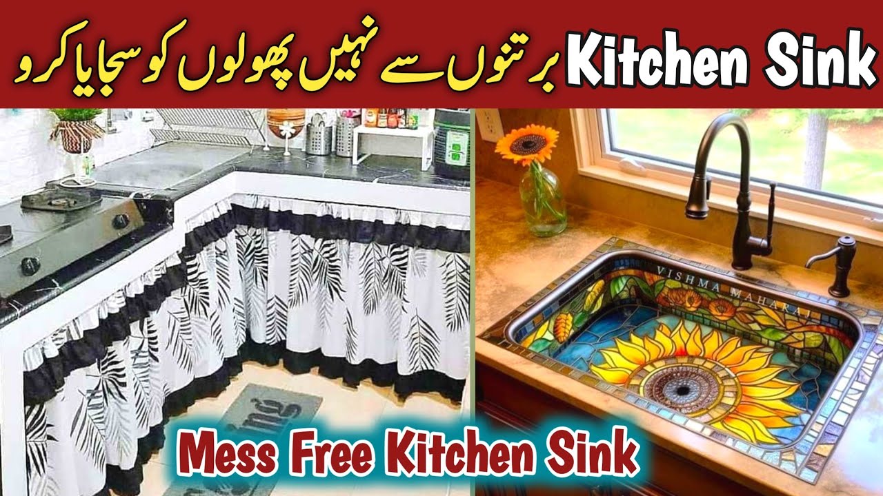 “DIY Sink+ Smart Tools | Kitchen Curtains Clean & Organized in 13 Minutes”