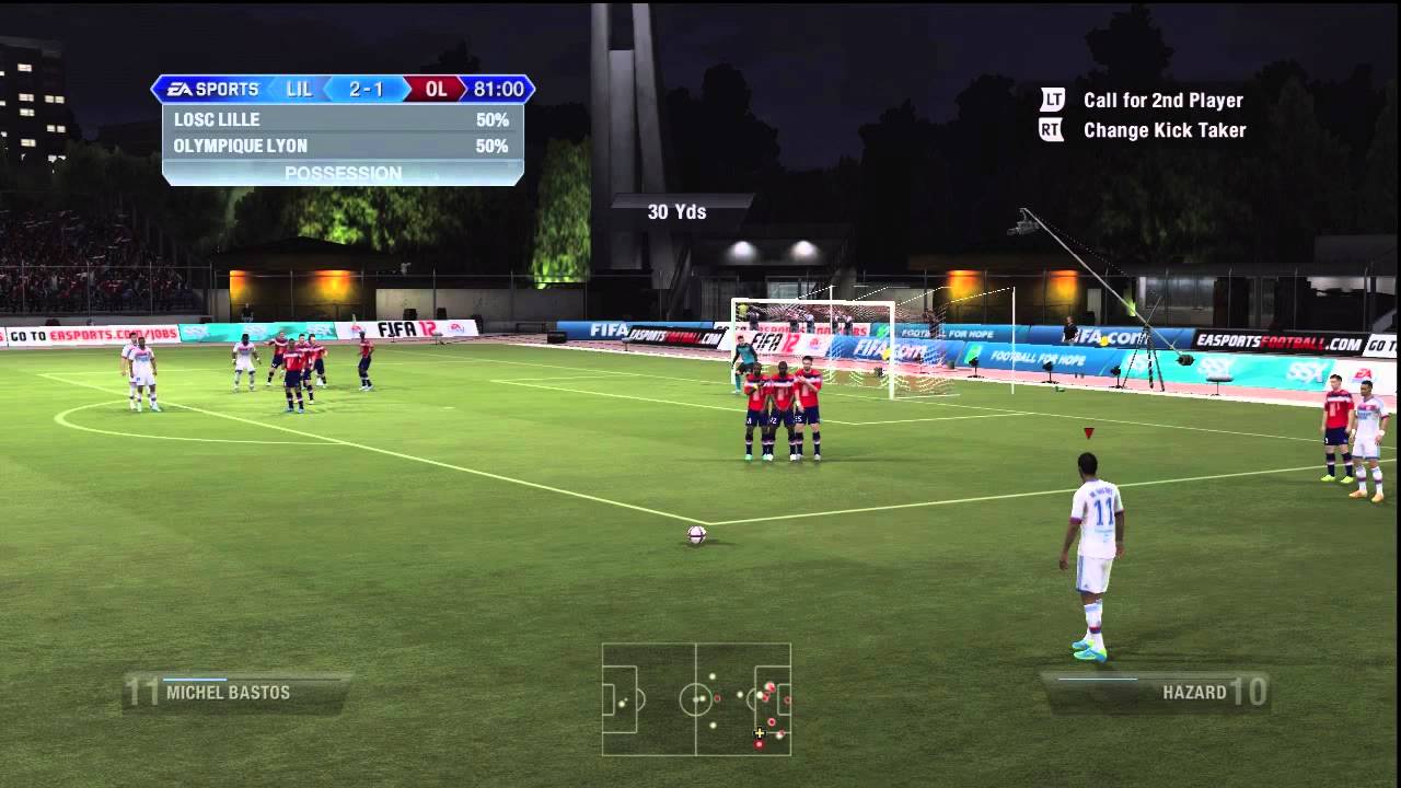 FIFA 12 - Practice Free Kicks with Michel Bastos