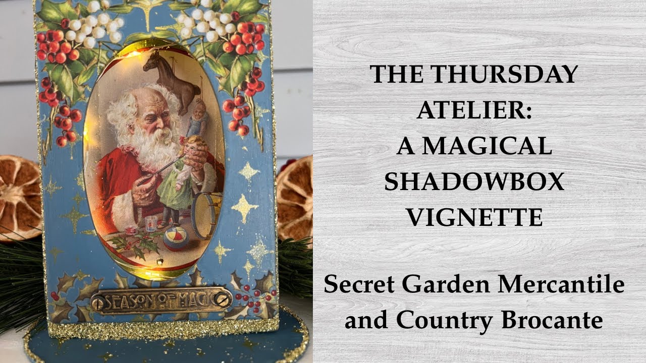 The Thursday Atelier: a Magical Shadow Box Vignette with IOD 2025 Holiday Release Transfers 
