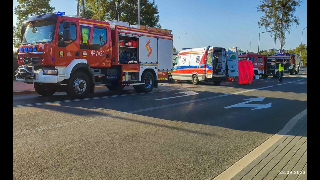 Alarmowo OSP - Zderzenie dwóch samochodów osobowych