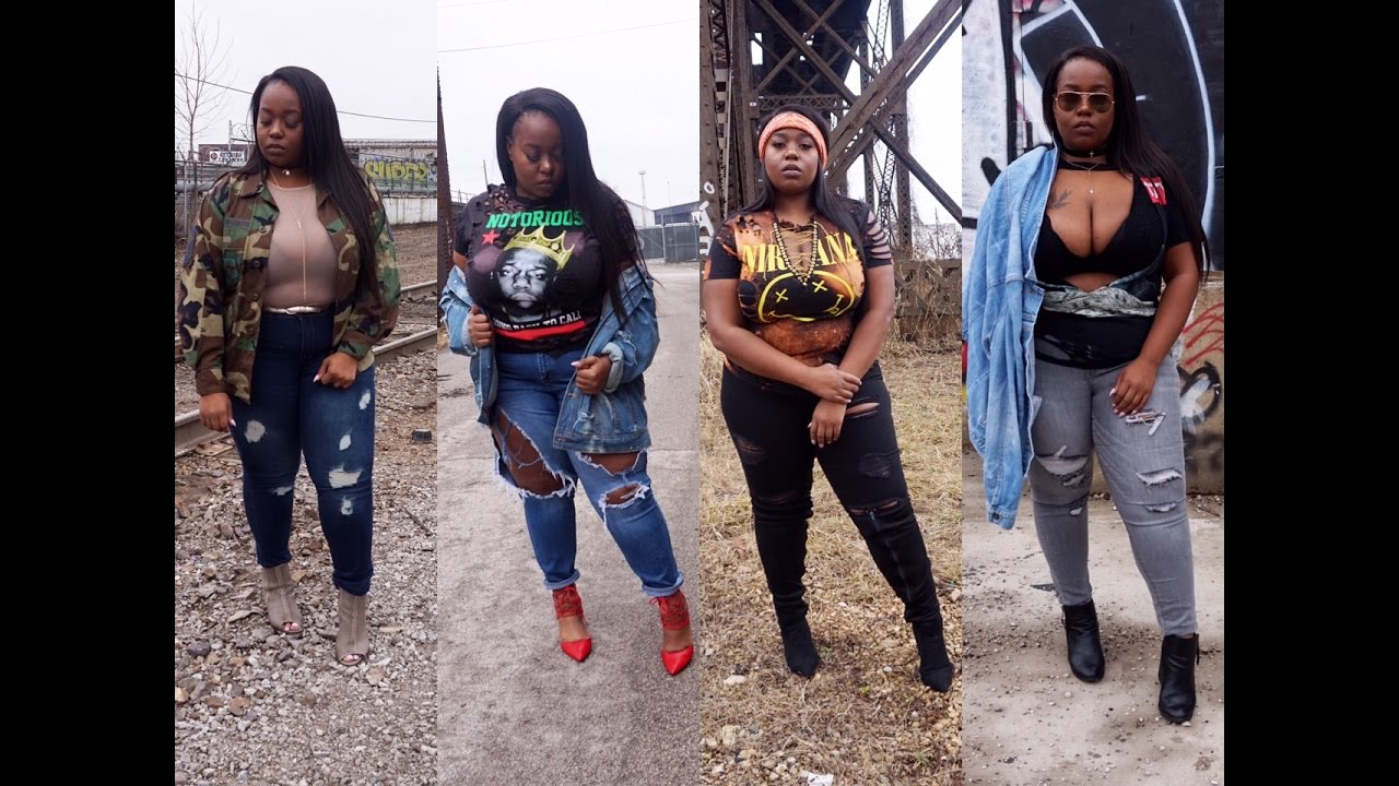 Charlotte Russe Plus Size Jeans Look Book | Fashion