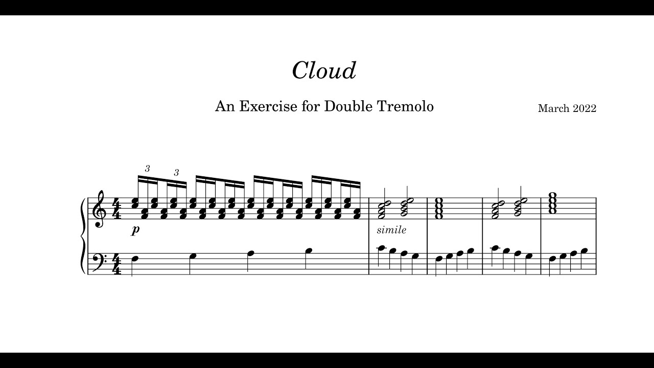 Cloud - Exercise for double tremolo