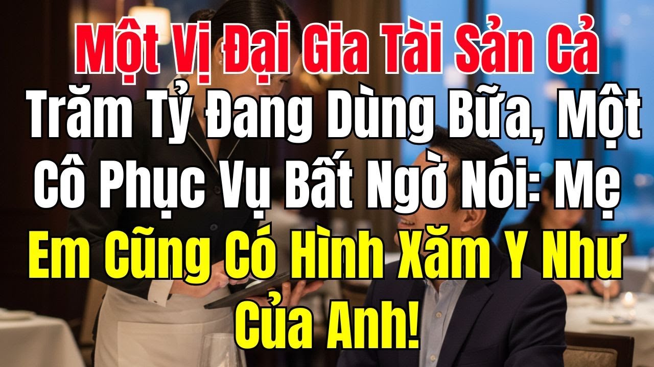 Một Vị Đại Gia Đang Dùng Bữa, Một Cô Phục Vụ Bất Ngờ Nói: Mẹ Em Cũng Có Hình Xăm Y Như Của Anh!