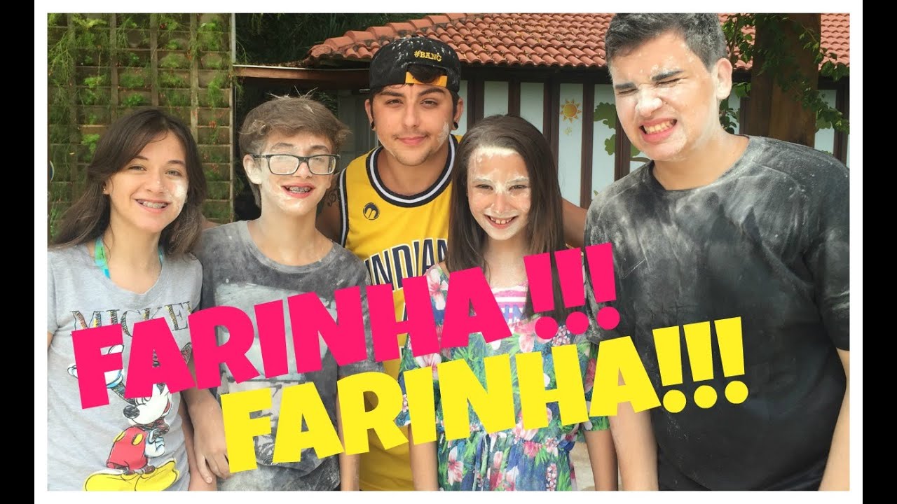 DESAFIO DA FARINHA COM YOUTUBER FEAT FELIPE CALIXTO, MANOELA ANTELO E LUAN NOVITT