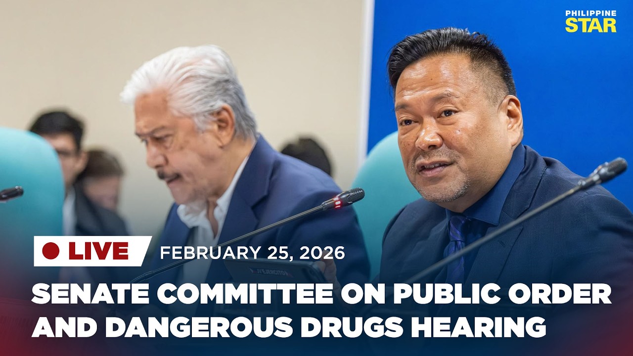 LIVESTREAM: Senate hearing of the Committee on Public Order and Dangerous Drugs (February 25, 2026)