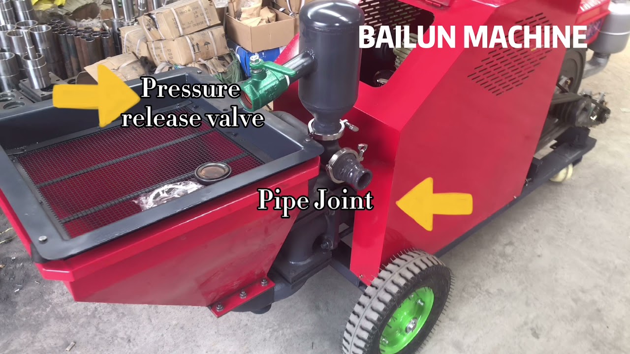 Cement mortar spraying machine