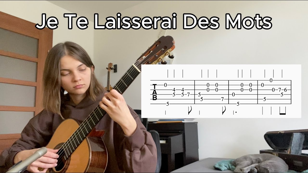 Je Te Laisserai Des Mots (Guitar cover, tabs) Emilia Morawska