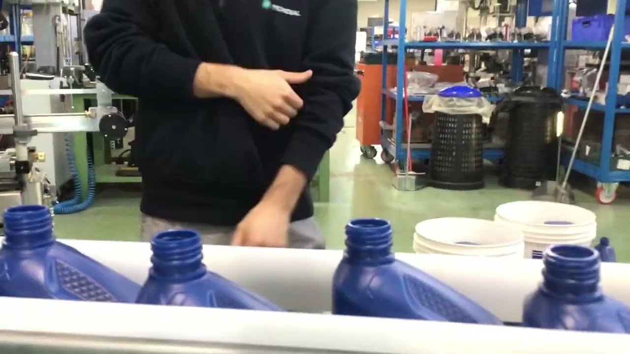 Pressure sensitive - Front and Back - Empty petroleum quart bottles