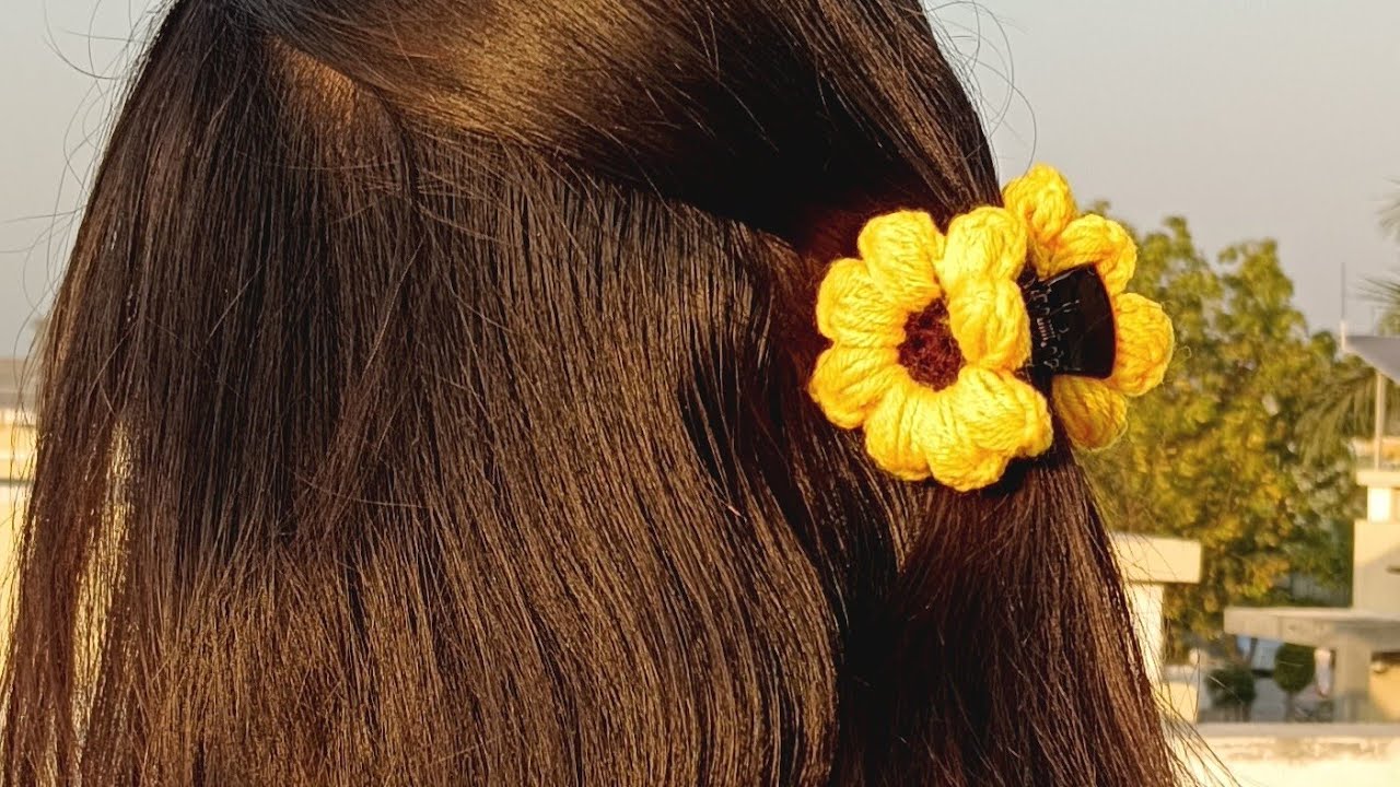 Crochet hair claw #radhekrishna #crochethairclaw#hairclaw #radheradhe @kananacreation @Kidibli 