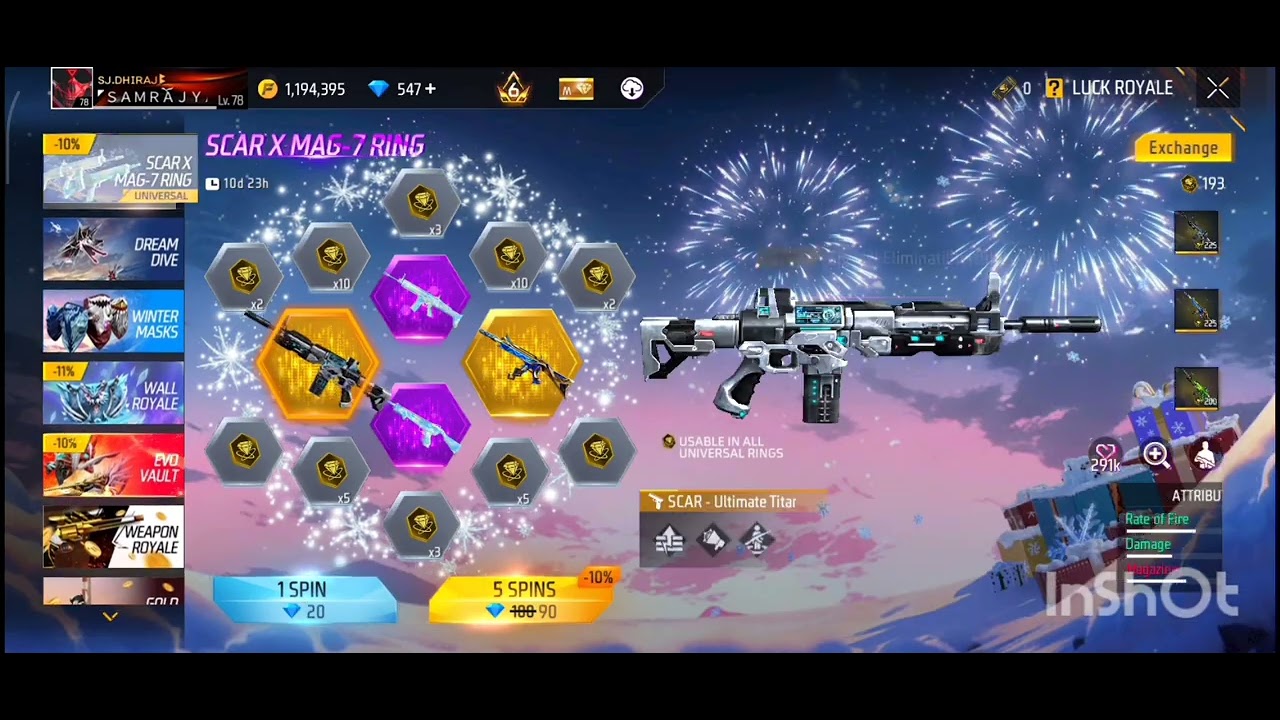 FREEFIRE OLD LEGENDARY TITAN SCAR SKIN RETURN 🔥 TOTAL KITNA DIAMOND LAGEGA?