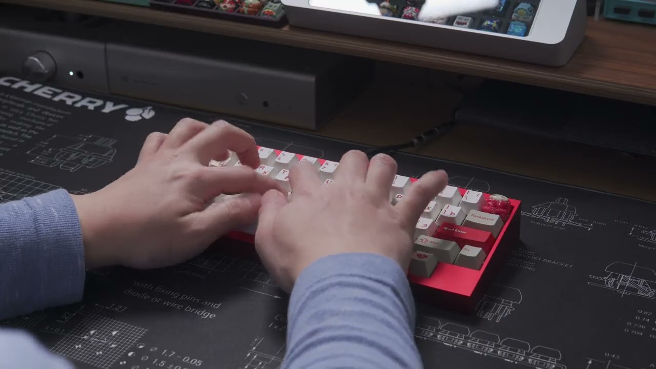 KBDfans Tofu60 3.0 with lubed TypePlus NK Classic Blues Typing Sounds