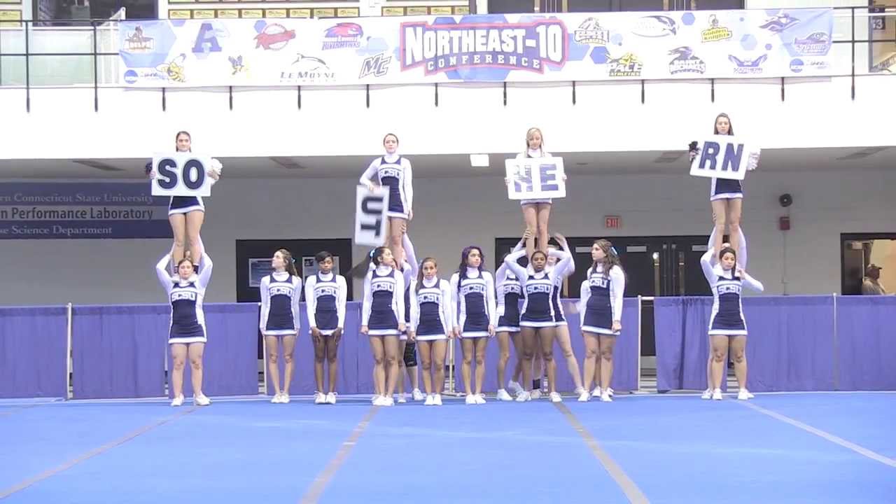 SCSU Cheerleaders Pep Rally Spring 2014