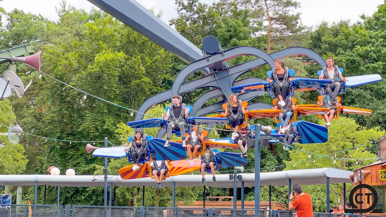 (4K) SKY FLY Ride Holiday Park - Thrill Ride 2022