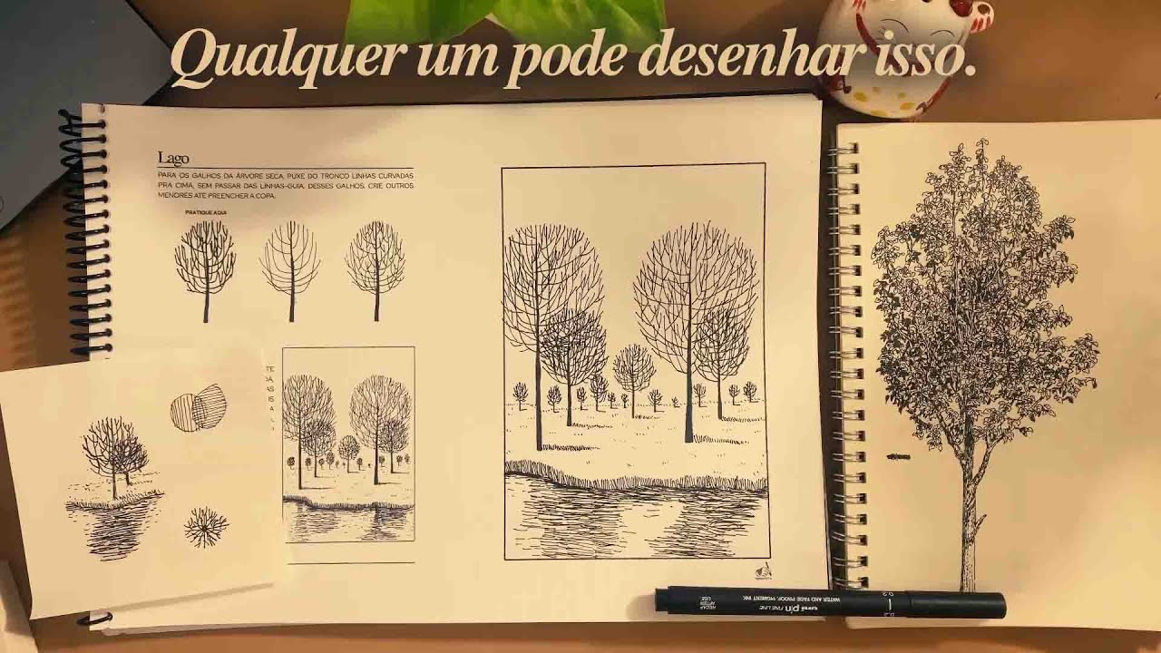 O segredo para desenhar ÁRVORES mais convincentes | desenhe comigo #8