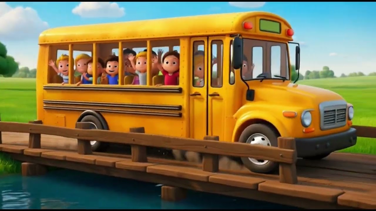 School Bus Mein Masti 🚌🌳 | Hindi Rhymes for Kids | Fun Cartoon School Song