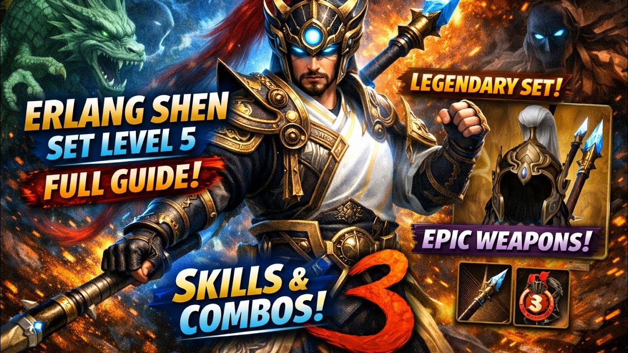 Erlang Shen Set Level 5 Explained! Skills, Combos & Tricks | Shadow Fight 3