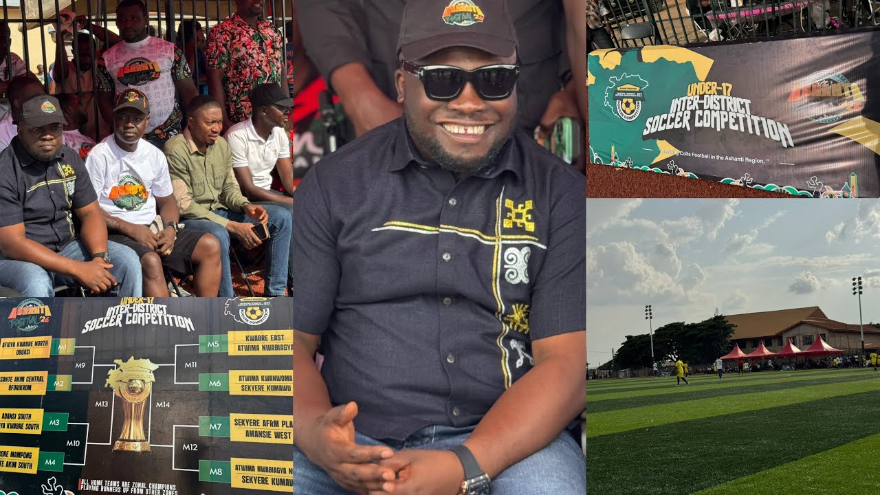 Ashanti Festival Under 17 Soccer Competition Dr Frank Amoakohene arrives to cheer the young talents 