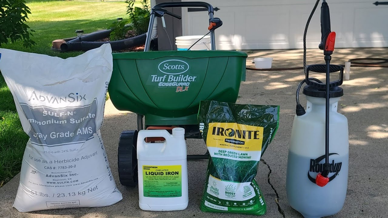 Ironite + Homemade Liquid Fertilizer with Ammonium Sulfate and Chelated Iron