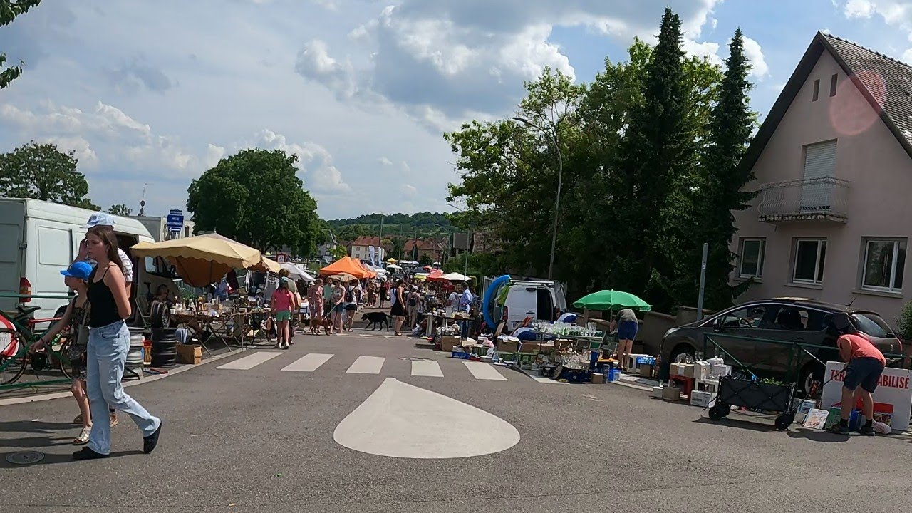 Flea Market (marché aux puces) in Rosheim, France