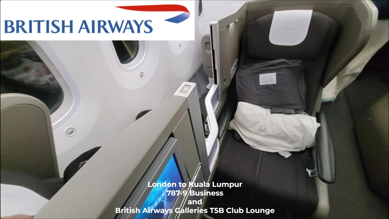 British Airways Business Boeing 787-9 BA33 London to Kuala Lumpur in 2026.