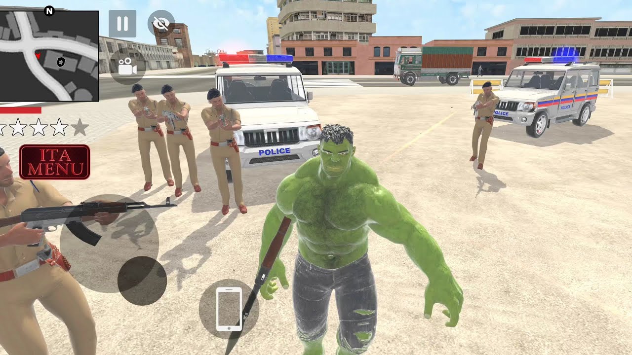 Hulk vs police 🚨 part 65 in Indian theft auro simulator 🎮