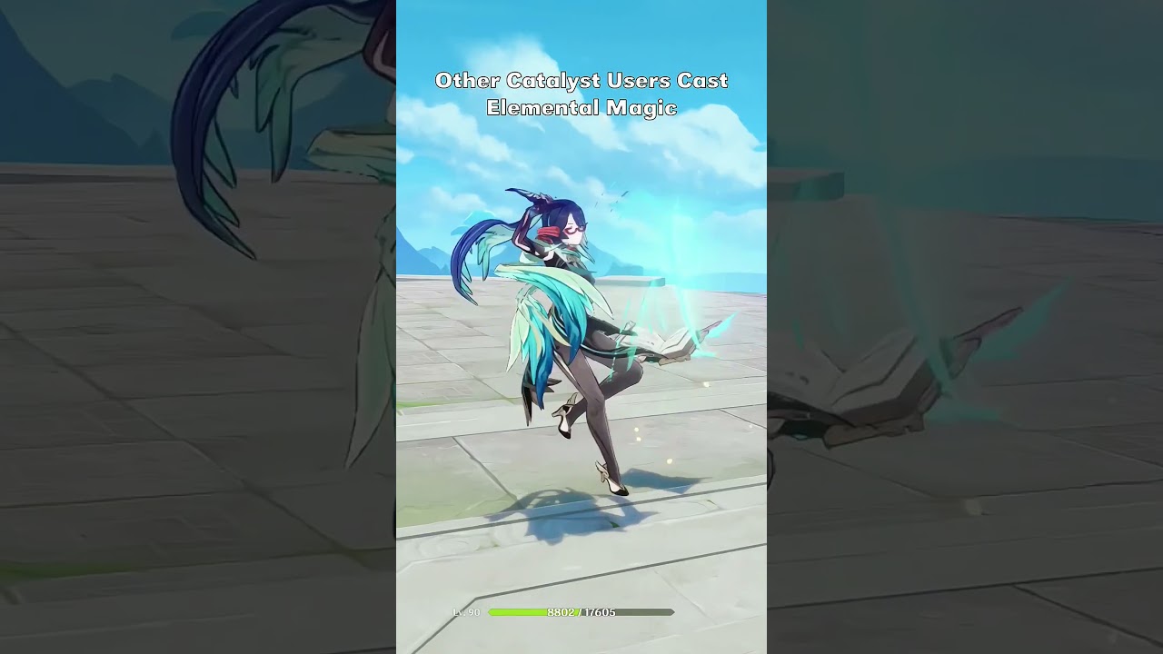 Genshin Impact Other Catalyst Characters Cast Elemental Magic