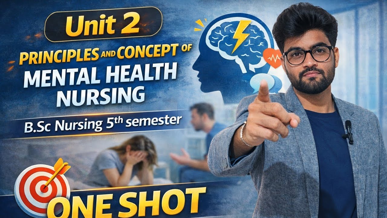 Unit 2 Principles & Concept of Mental Health Nursing | One Shot | B.Sc Nursing 5th Semester 