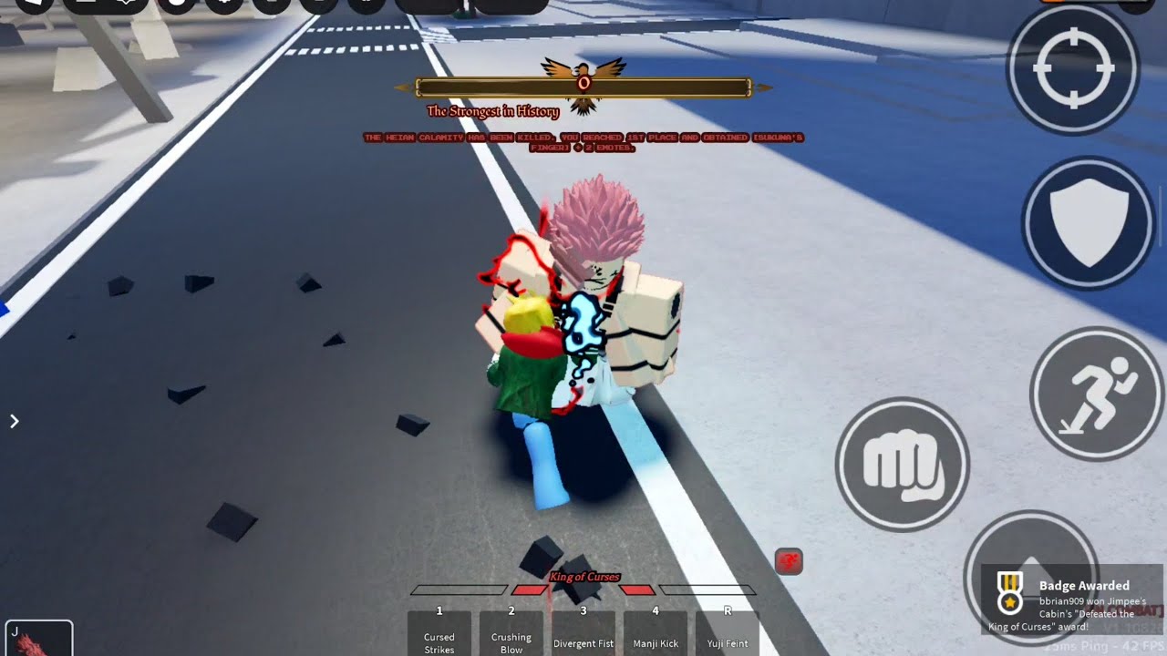 I finally killed the heian sukuna in Roblox JSD (Black flash finisher) PEAK