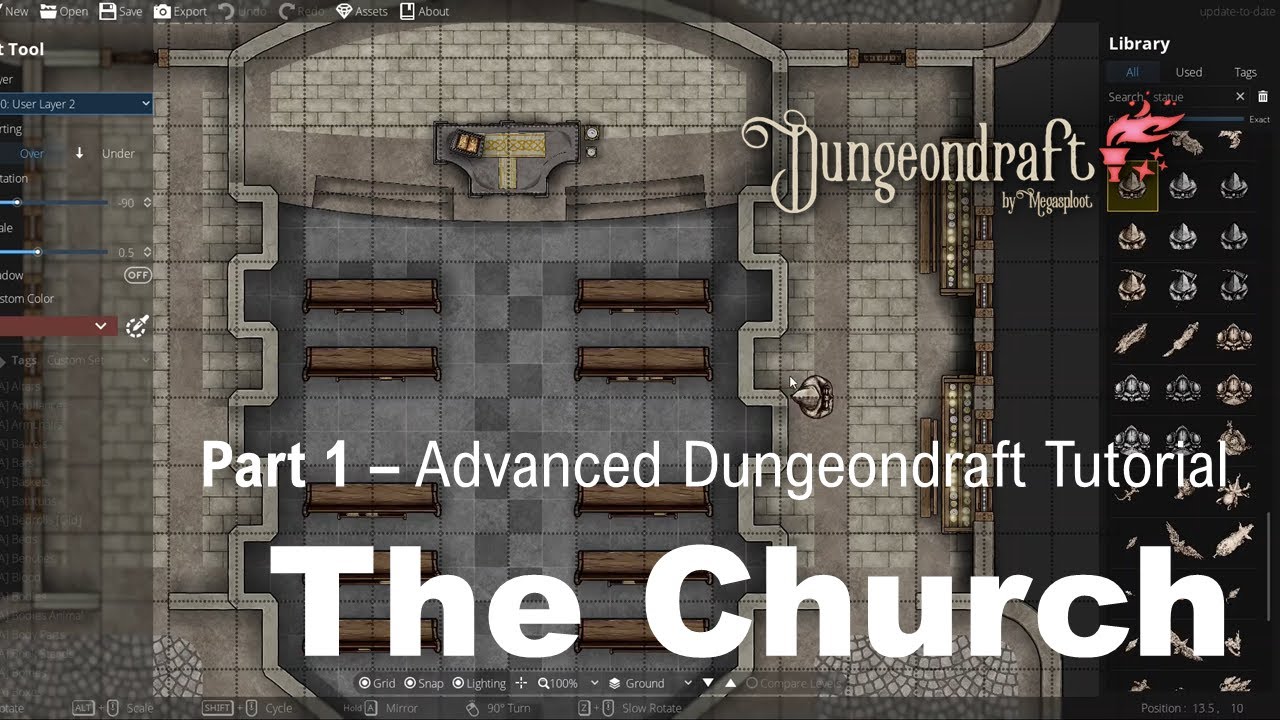 Dungeondraft Advanced Tutorial: The Church - Part 1 of 3