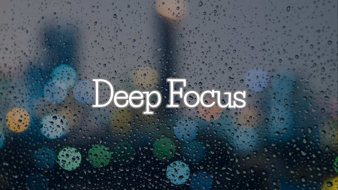 Deep Focus -  1 Hour | Alpha Waves (10Hz) + Rain | SmilePom Focus Music