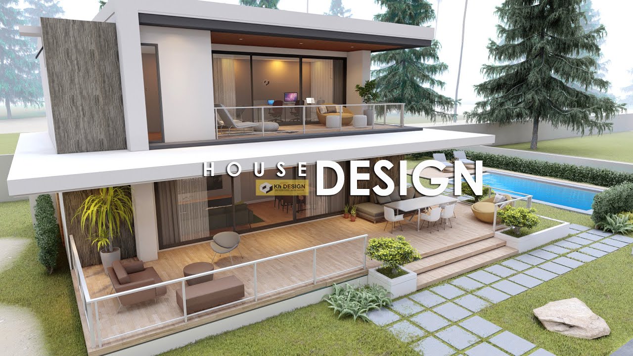 SIMPLE HOUSE DESIGN with SWIMMING POOL | 2 STOREY HOUSE | 10.50m x 6.00m (126 sqm TFA) | 3 BEDROOM