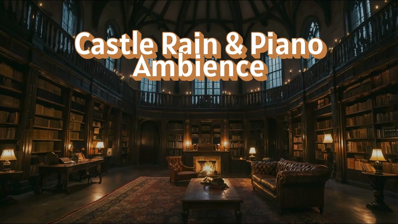 Enjoy Over 3 Hours of Soft Piano in this Castle Library I Great for Relaxation I Study I Sleep