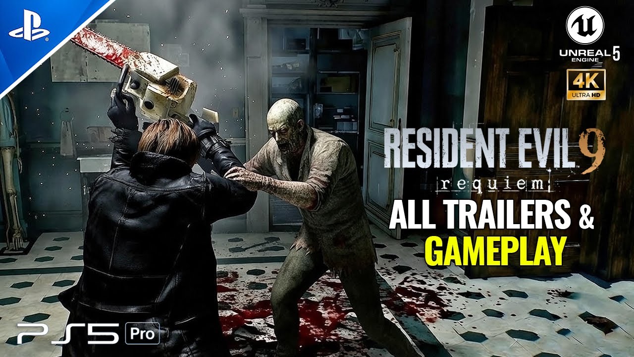 RESIDENT EVIL 9 REQUIEM - ALL TRAILERS & GAMEPLAY DEMO | Official Leon Story 2026 (4K)