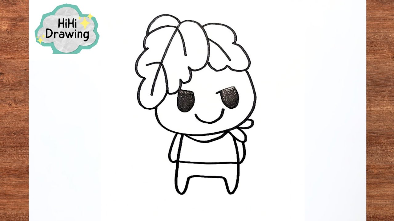 How To Draw WAGASSIERTCHI 🥬 | Tamagotchi Friends Character Drawing Step by Step