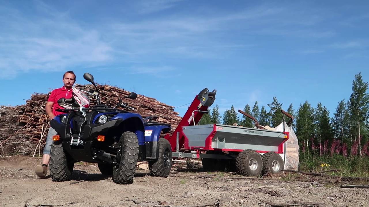 Firewood processor with Yamaha and ATV trailer