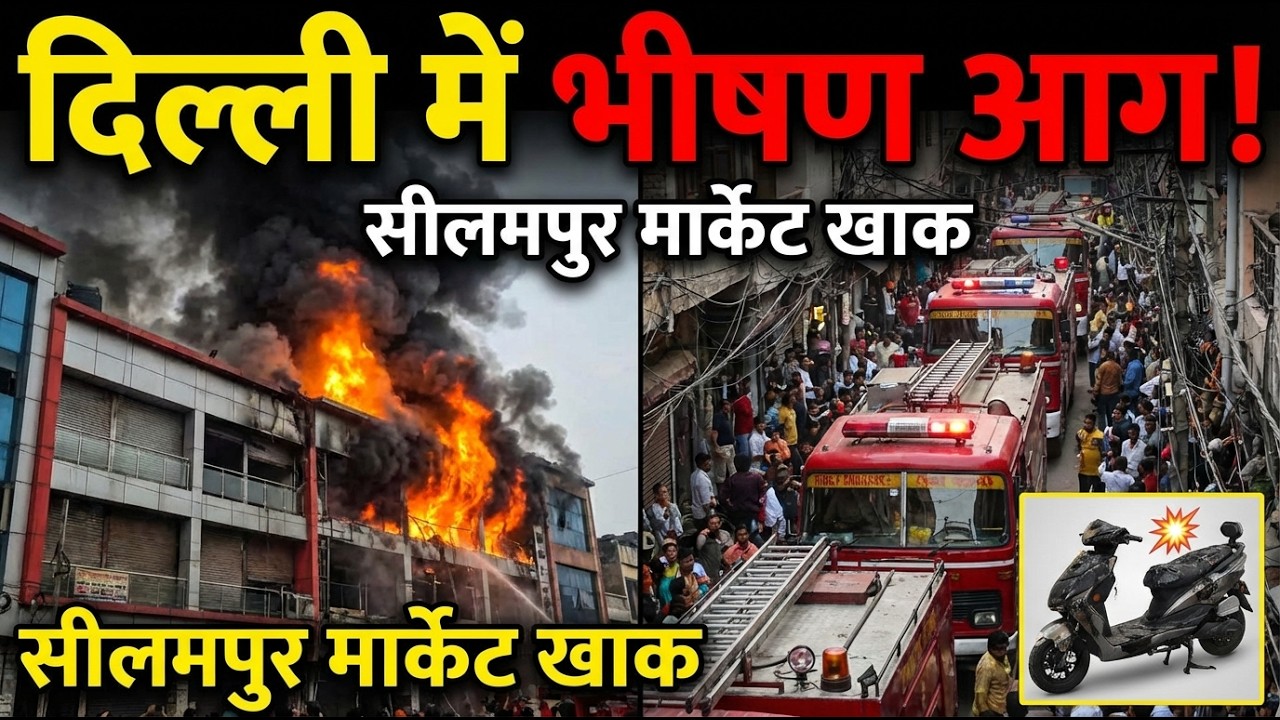 Delhi Seelampur Fire: E-Scooter Charging से लगी भयंकर आग! 🔥 | Cloth Market Fire