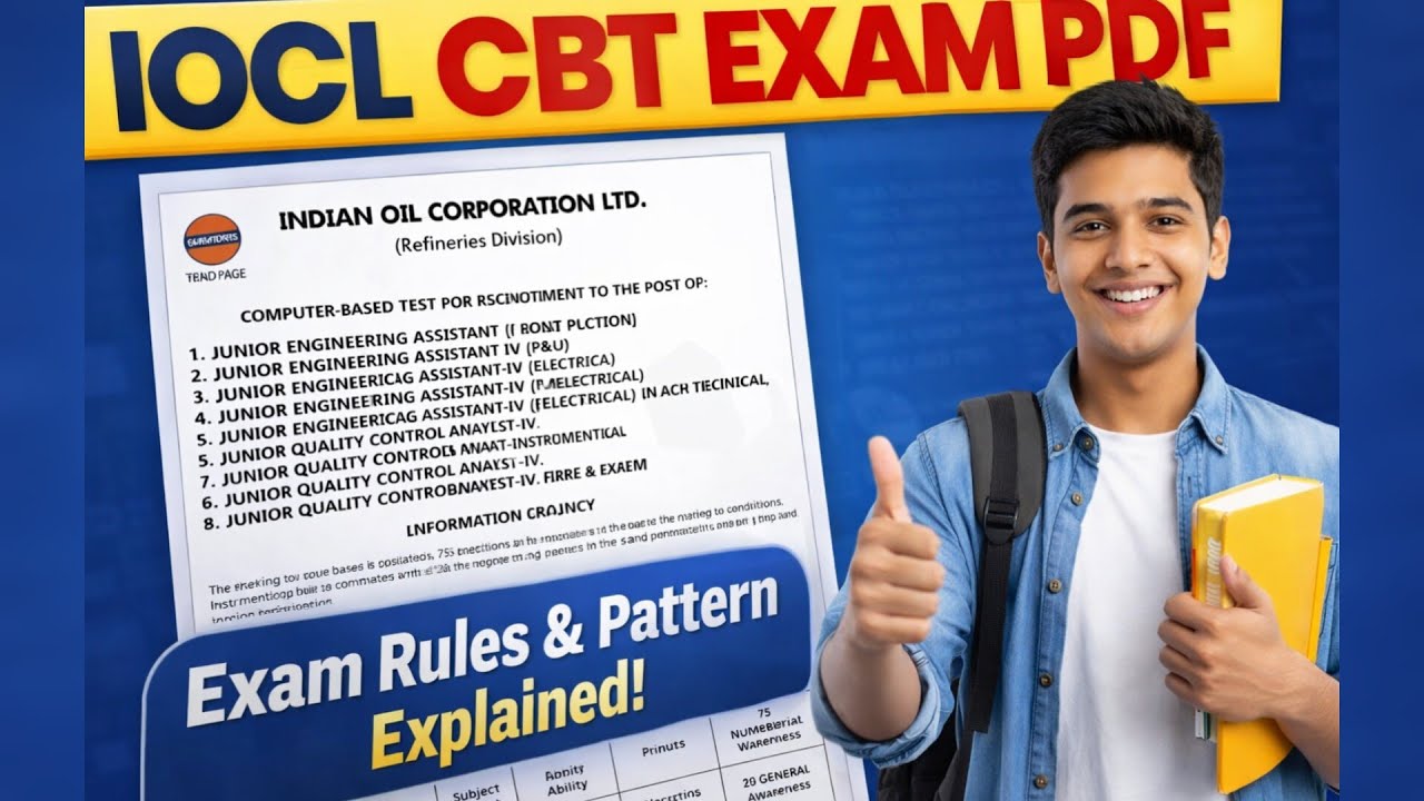 IOCL Refinery CBT Exam 2026 | Exam Pattern, No Negative Marking & Official Instructions Explained
