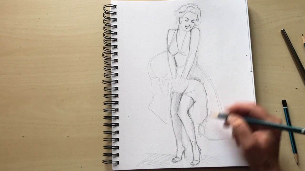Merilyn Monroe. Drawing series 