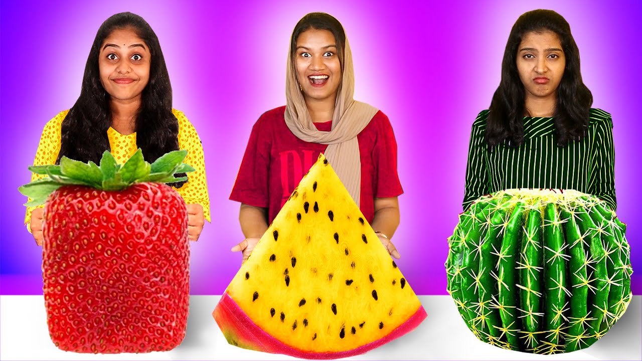 GUESS THE SHAPE FRUIT SALAD CHALLENGE 🤩 | തെറ്റിപ്പോയാൽ എട്ടിന്റെ പണി 😂| PULLOTHI