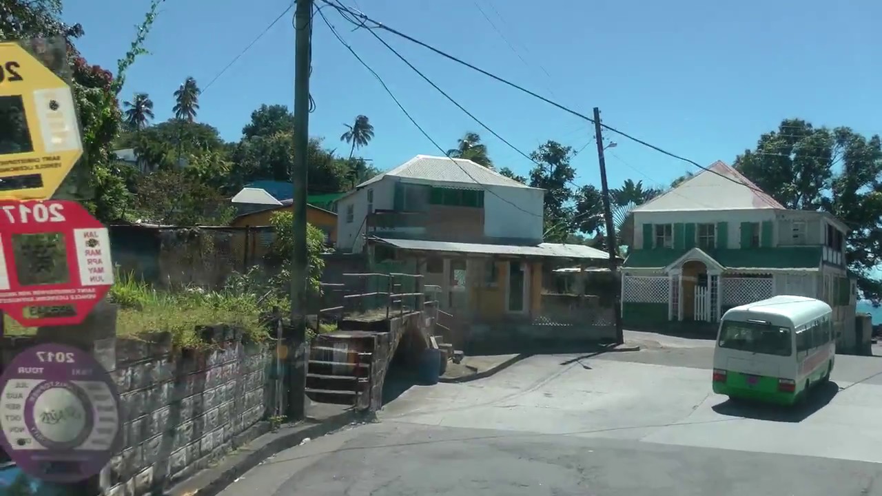 narrated tour bus ride through Old Road Town, St. Kitts, Saint Kitts and Nevis