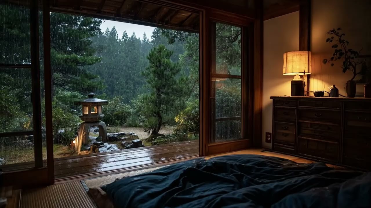 Relaxing Sleep Music with Rain Sounds for Calm and Balance