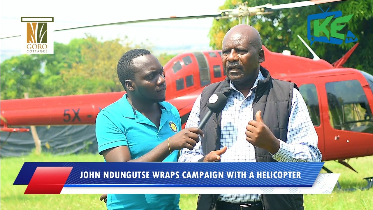 John Ndungutse Wraps Campaign with A Helicopter 
