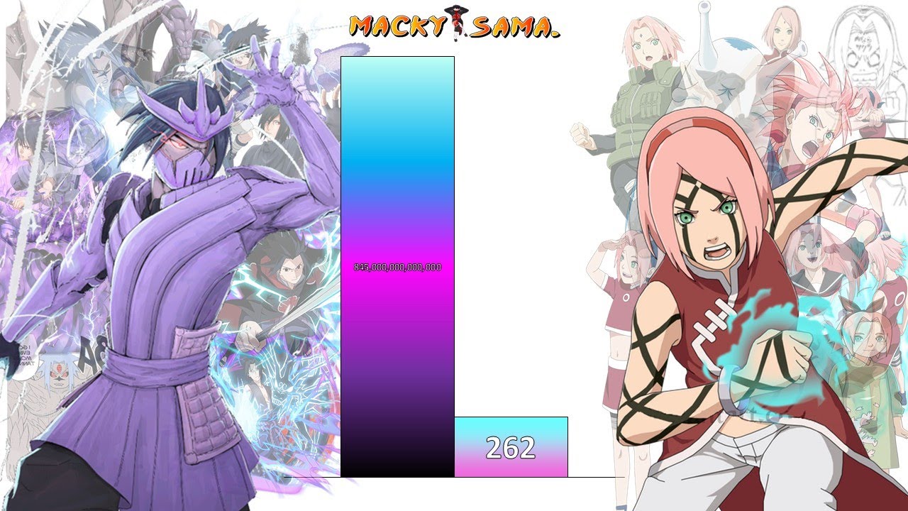 Sasuke VS Sakura POWER LEVELS Over The Years (All Forms)