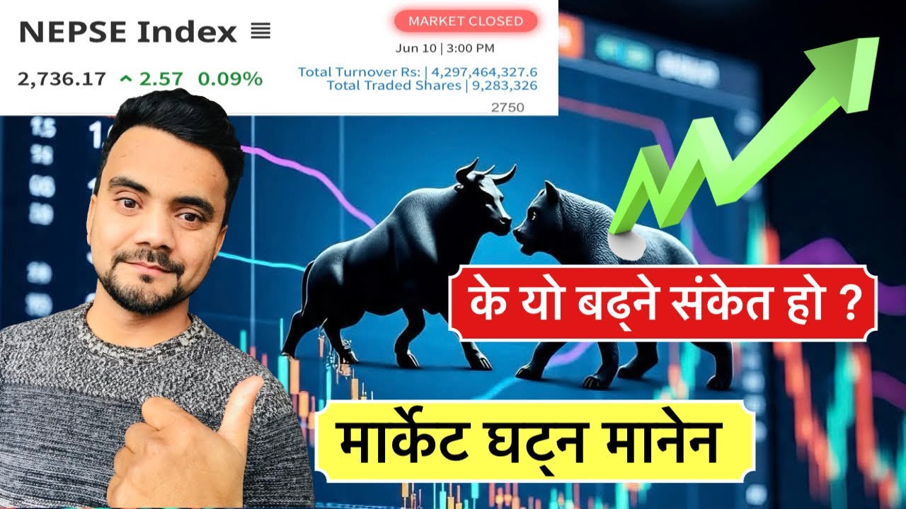 मार्केट घट्न रोकिएको छ के अब बढ्ला त ? NEPSE 📈Technical Analysis by Shankalpa Dhakal ✅