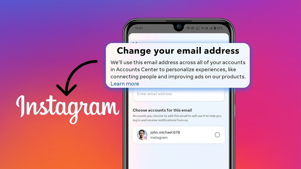 Как изменить адрес электронной почты в Instagram?