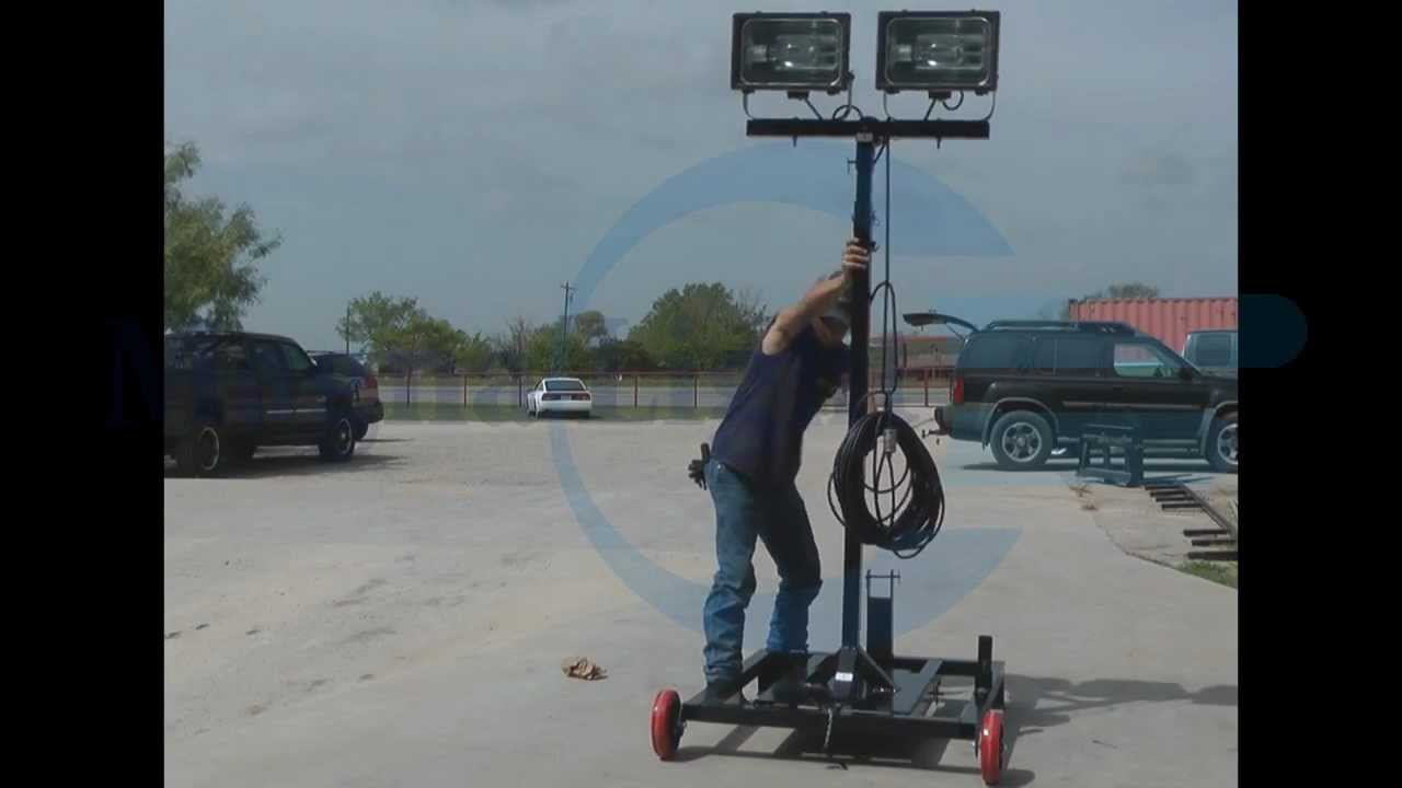 Magnalight HAL-2X400MCE Hazardous Area Light - Extendible Tower W/ Wheels - 2 X 400 Watt Lights