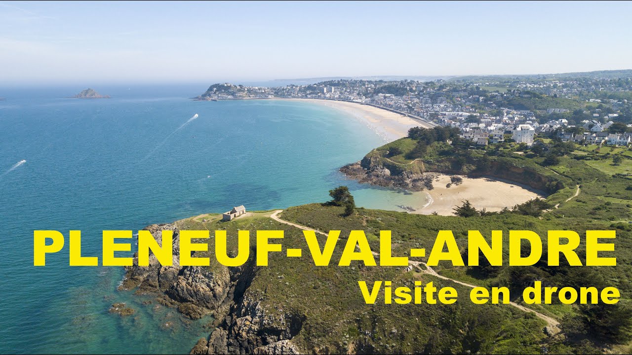 PLENEUF-VAL-ANDRE ET LE PORT DE DAHOUËT VISITE EN DRONE en Bretagne (France)