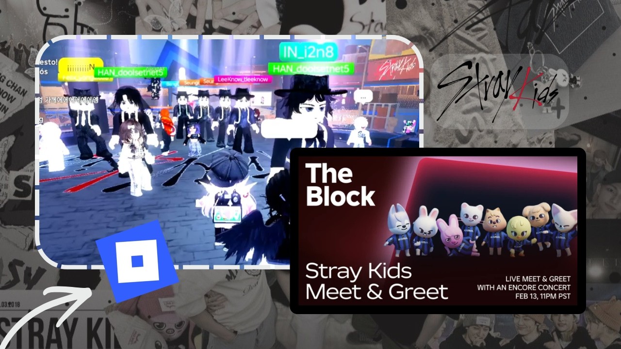 Stray Kids Live - Meet & Greet - con Concierto Adicional (SKZOO)✨ | ROBLOX - THE BLOCK | Katha278