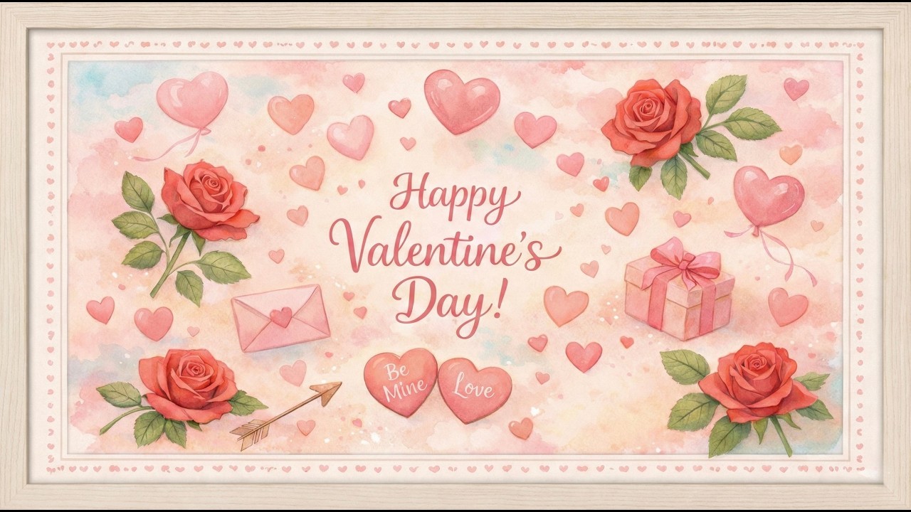 Valentine's Day Frame 4K TV Art Screensaver